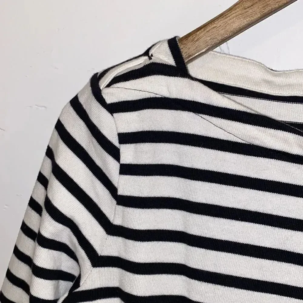Kate Spade Broome Street Striped Drop Waist Dress Large